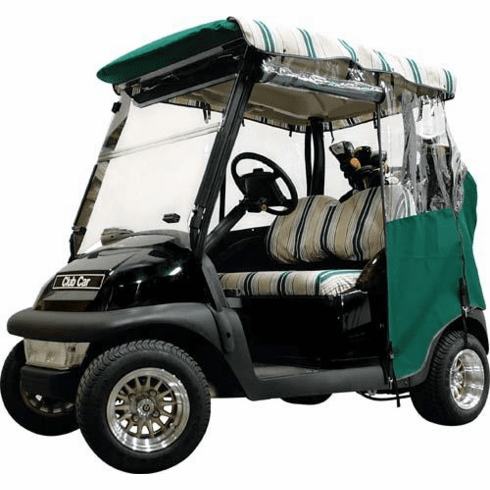 Black Sunbrella 3-Sided Custom Over-The-Top Enclosure - Fits E-Z-GO TXT 1994-Up