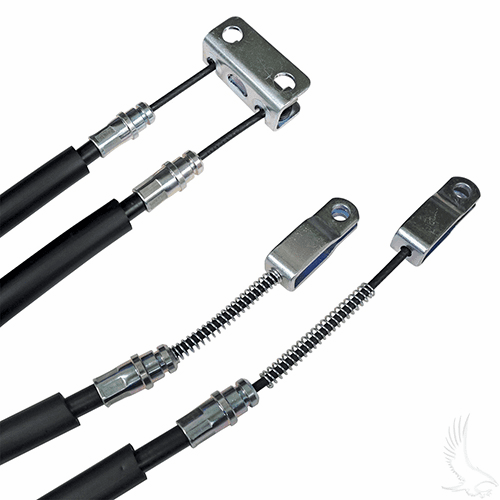 Brake Cable Set w/ Bracket, 47-1/2", E-Z-Go TXT/Medalist Electric 94+, Gas 94-09 with Fuji/Robin