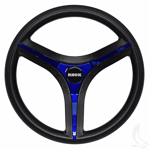 Brenta ST Steering Wheel, Blue Insert, Club Car Tempo, Onward, Precedent Hub