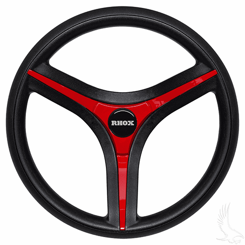 Brenta ST Steering Wheel, Red Insert, Club Car Tempo, Onward, Precedent Hub