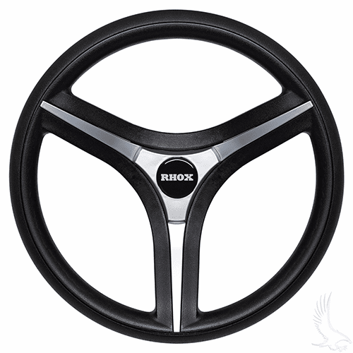 Brenta ST Steering Wheel, Silver Insert, Club Car Tempo, Onward, Precedent Hub