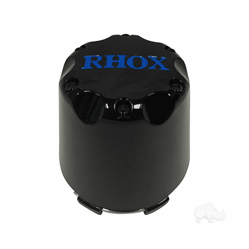 Center Cap, Black with Blue RHOX
