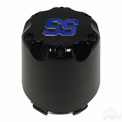 Center Cap, Black with Blue SS