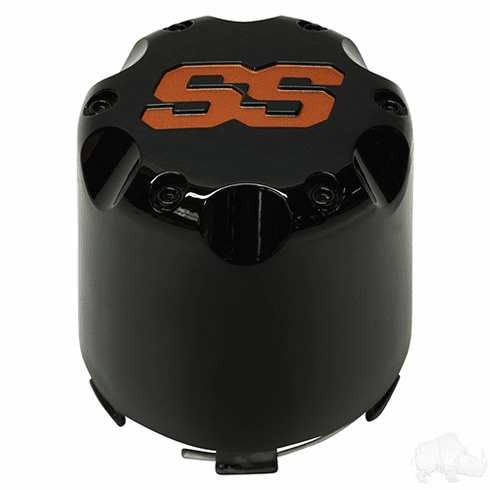 Center Cap, Black with Orange SS