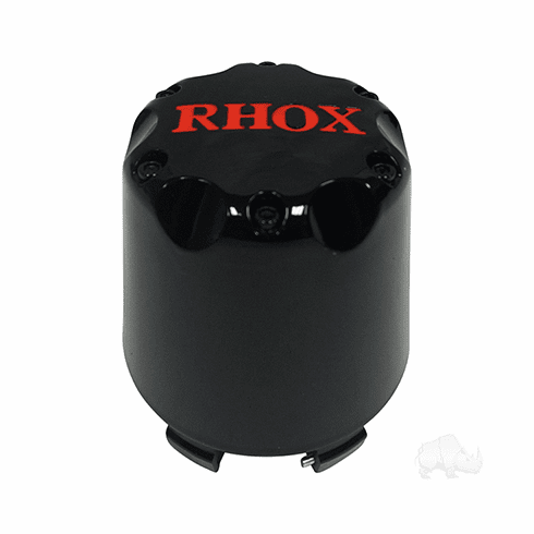 Center Cap, Black with Red RHOX