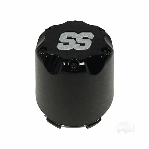 Center Cap, Black with Silver SS
