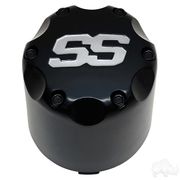 Center Cap, Matte Black with Silver SS