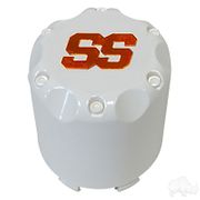 Center Cap, White with Orange SS