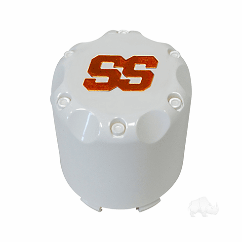 Center Cap, White with Orange SS