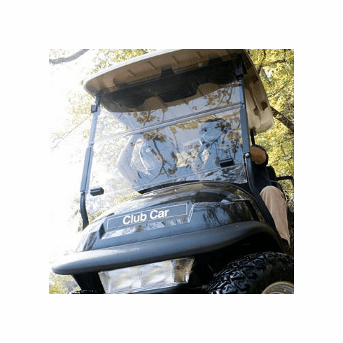 Clear Club Car Precedent Impact-Resistant Folding Windshield (Years 2004-Up)