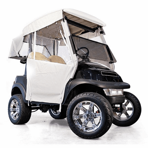 Club Car DS 2-Passenger RedDot  3-Sided Ivory Vinyl Enclosure (Years 2000-Up)