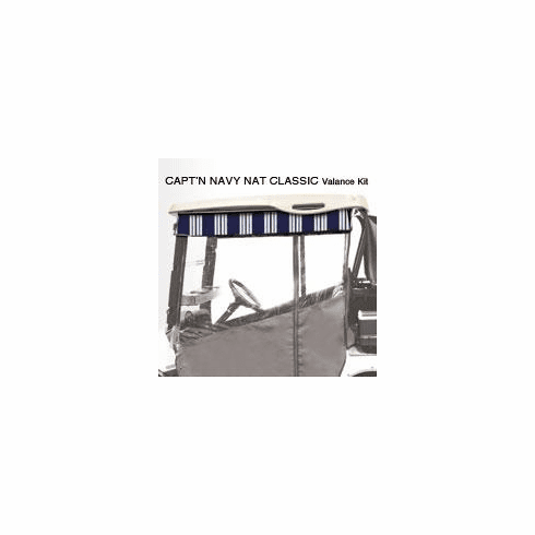 Club Car DS Navy/Natural Classic Chameleon Valance