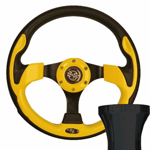 Club Car DS Yellow Race Steering Wheel Kit 1982-Up