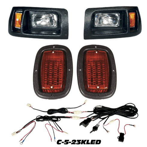 Club Car Headlights, LED Taillights And Basic Wire Harness