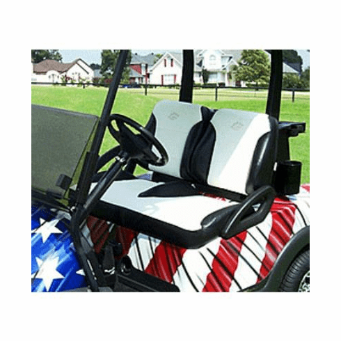 Club Car Precedent Black/White Suite Seats (Years 2004-2011)