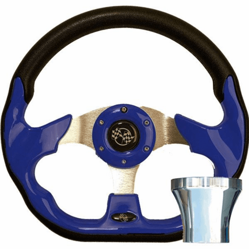 Club Car Precedent Blue Racer Steering Wheel Kit