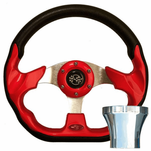 Club Car Precedent Red Racer Steering Wheel Kit