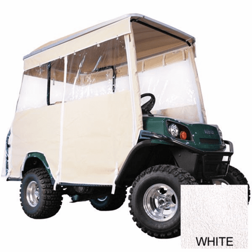Club Car Precedent & Villager 4-Passenger White Track Style Vinyl Enclosure w/80"  Stretch/Eagle Top