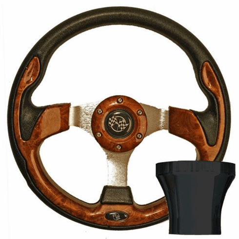 Club Car Precedent Woodgrain Rally Steering Wheel Kit