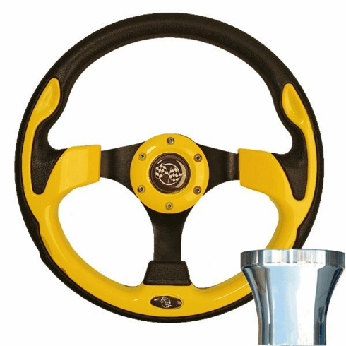 Club Car Precedent Yellow Rally Steering Wheel Kit