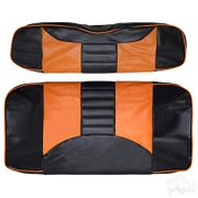 RHOX Front Seat Cover Set, Rally Black/Orange, E-Z-Go TXT 96-13