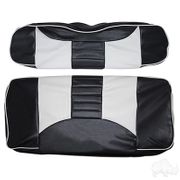 RHOX Front Seat Cover Set, Rally Black/White, E-Z-Go TXT 96-13