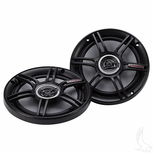 Crunch 6.5" 300W Max Coaxial Speakers, SET OF 2