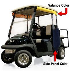Custom Fit Club Car DS 1982-1992 Enclosures - In Stock - Track style with hooks