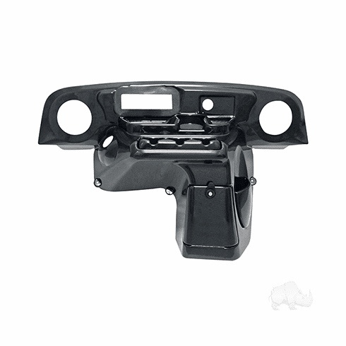 Dash, Deluxe with Radio/Speaker Cutout, Carbon Fiber, E-Z-Go TXT 94-13, 14+ with Modification