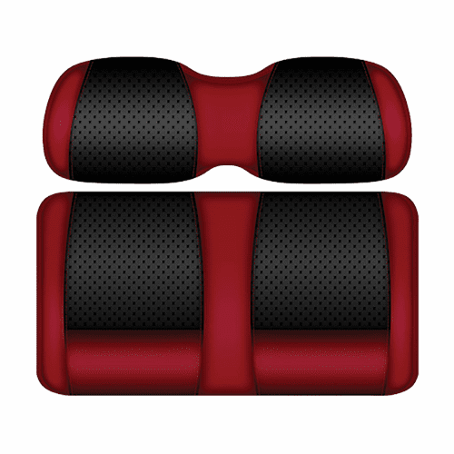DoubleTake Clubhouse Front Cushion Set, Club Car Precedent 04+, Black/Ruby