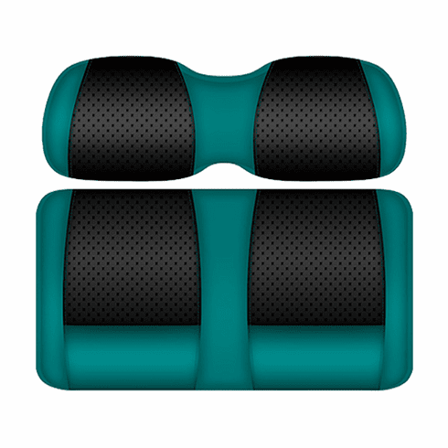 DoubleTake Clubhouse Front Cushion Set, E-Z-Go RXV 08+, Black/Teal