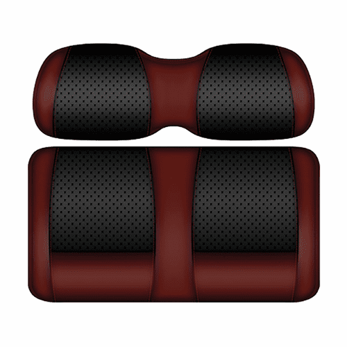 DoubleTake Clubhouse Front Cushion Set, E-Z-Go TXT 96+, Black/Burgundy