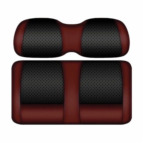 DoubleTake Clubhouse Front Cushion Set, E-Z-Go TXT 96+, Black/Burgundy