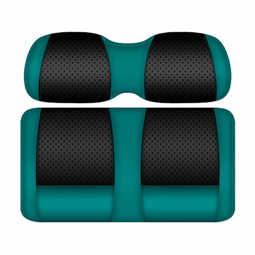 DoubleTake Clubhouse Front Cushion Set, E-Z-Go TXT 96+, Black/Teal