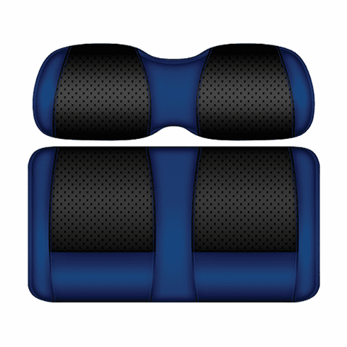 DoubleTake Clubhouse Seat Pod Cushion Set, Club Car Precedent 04+, Black/Blue