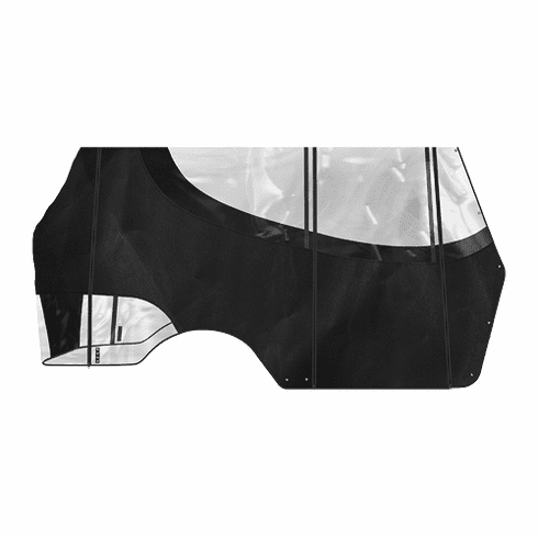 DoubleTake Enclosure & Valance for Kwick-Track Rail System, 4 Pass, Yamaha Drive2, Black