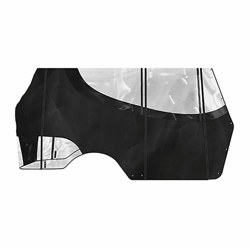DoubleTake Enclosure & Valance  for Kwick-Track Rail System, Helix 4 Passenger, Yamaha Drive, Black