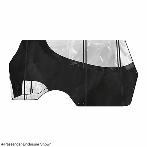 DoubleTake Enclosure & Valance for Kwick-Track Rail System, Helix 6 Pass, E-Z-Go TXT 94-13, Black