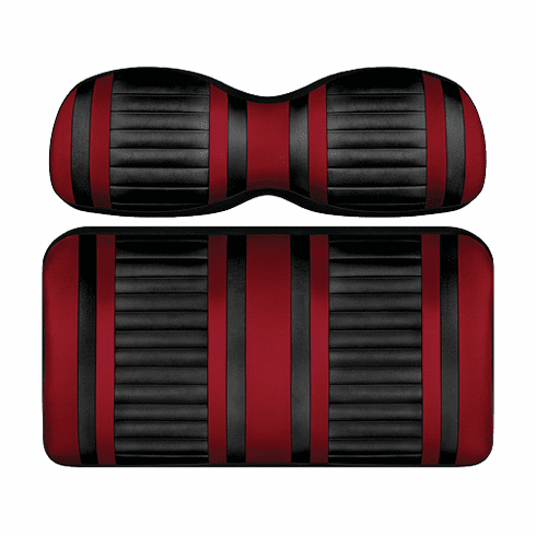 DoubleTake Extreme Front Cushion Set, E-Z-Go TXT 96+, Black/Ruby