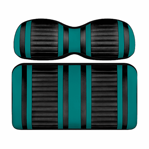 DoubleTake Extreme Front Cushion Set, E-Z-Go TXT 96+, Black/Teal