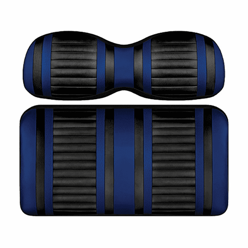 DoubleTake Extreme Seat Pod Cushion Set, E-Z-Go RXV 08+, Black/Blue