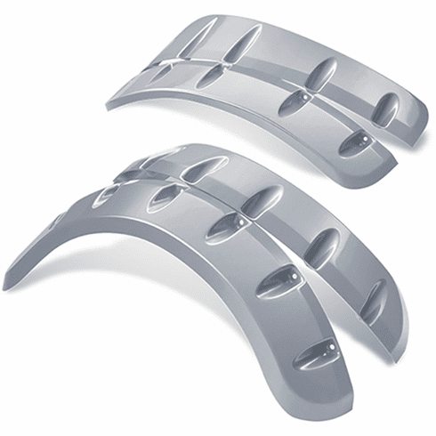 DoubleTake Fender Flare Set for Phoenix Body, E-Z-Go RXV 08+, Silver