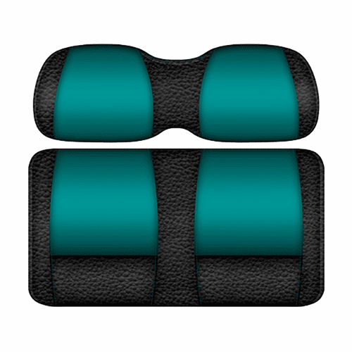 DoubleTake Veranda Front Cushion Set, Club Car Precedent 04+, Black/Teal