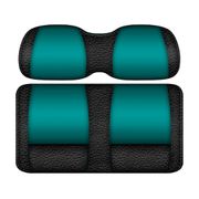 DoubleTake Veranda Front Cushion Set, E-Z-Go RXV 08+, Black/Teal