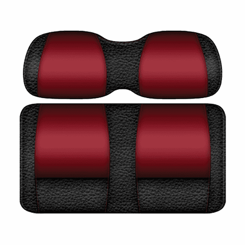 DoubleTake Veranda Front Cushion Set, E-Z-Go TXT 96+, Black/Ruby