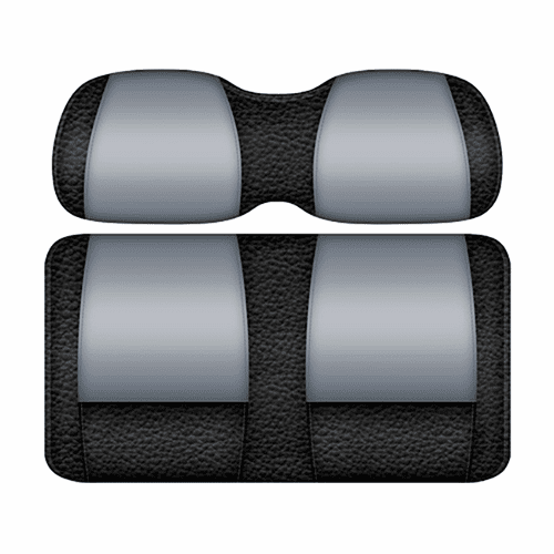DoubleTake Veranda Front Cushion Set, E-Z-Go TXT 96+, Black/Silver