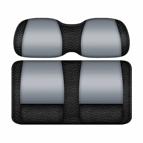 DoubleTake Veranda Front Cushion Set, E-Z-Go TXT 96+, Black/Silver