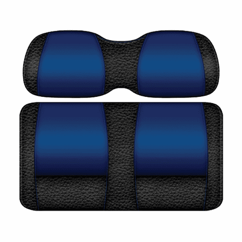 DoubleTake Veranda Seat Pod Cushion Set, Club Car DS New Style 00+, Black/Blue