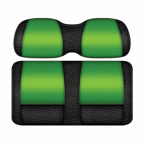 DoubleTake Veranda Seat Pod Cushion Set, Club Car DS New Style 00+, Black/Lime