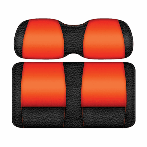 DoubleTake Veranda Seat Pod Cushion Set, Club Car DS New Style 00+, Black/Orange